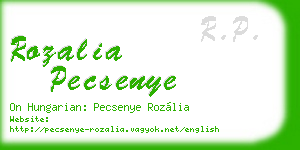 rozalia pecsenye business card