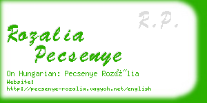 rozalia pecsenye business card